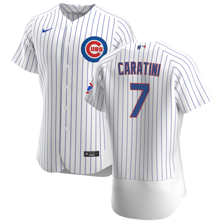 Chicago Cubs 7 Victor Caratini Men Nike White Home 2020 Authentic Player Jersey